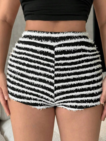 Striped High Waist Shorts - Lookzlike