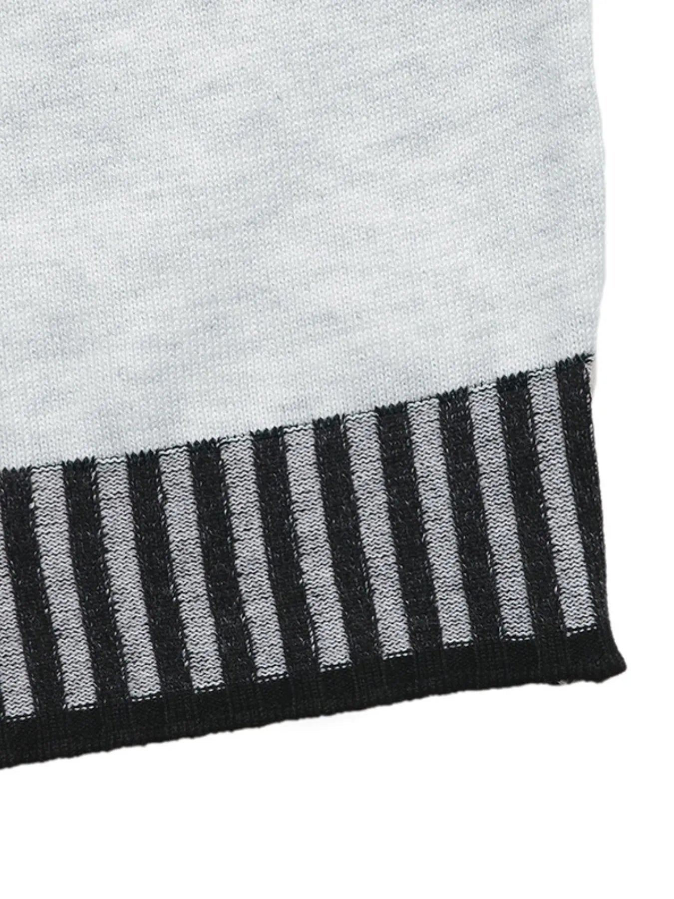 Striped Trim Tie Waist Sweater Dress designed for comfort and style at Lookzlike