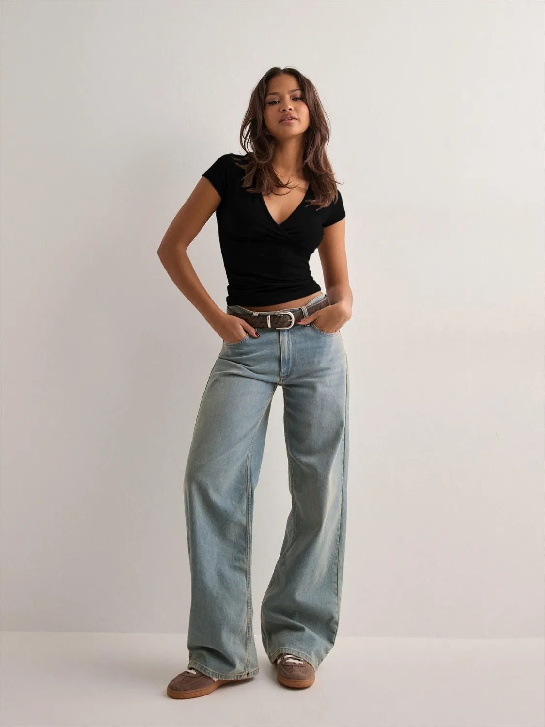 Surplice Short Sleeve T-Shirt - Lookzlike
