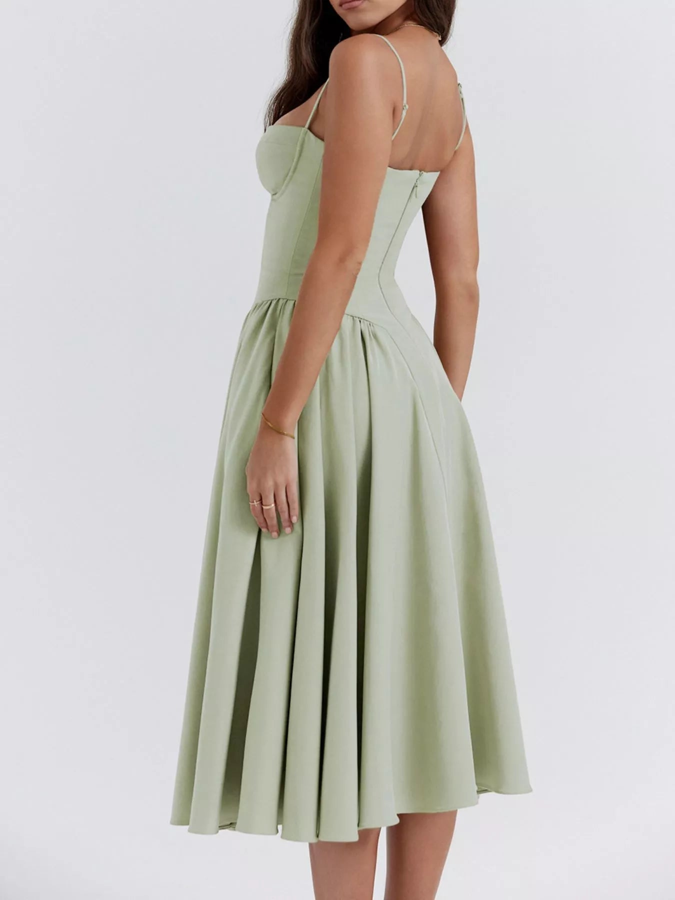 Sweetheart Neck Midi Cami Dress designed for comfort and style at Lookzlike