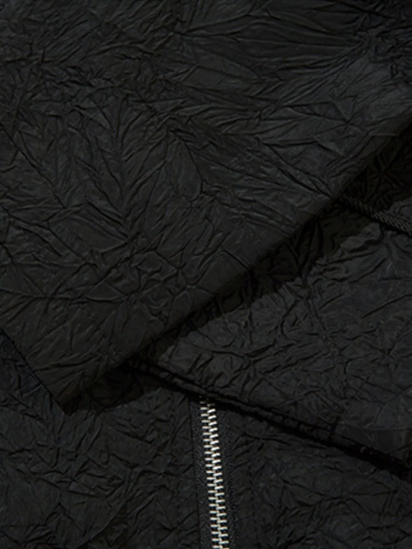 Textured Bomber Collared Neck Zip Up Jacket designed for comfort and style at Lookzlike