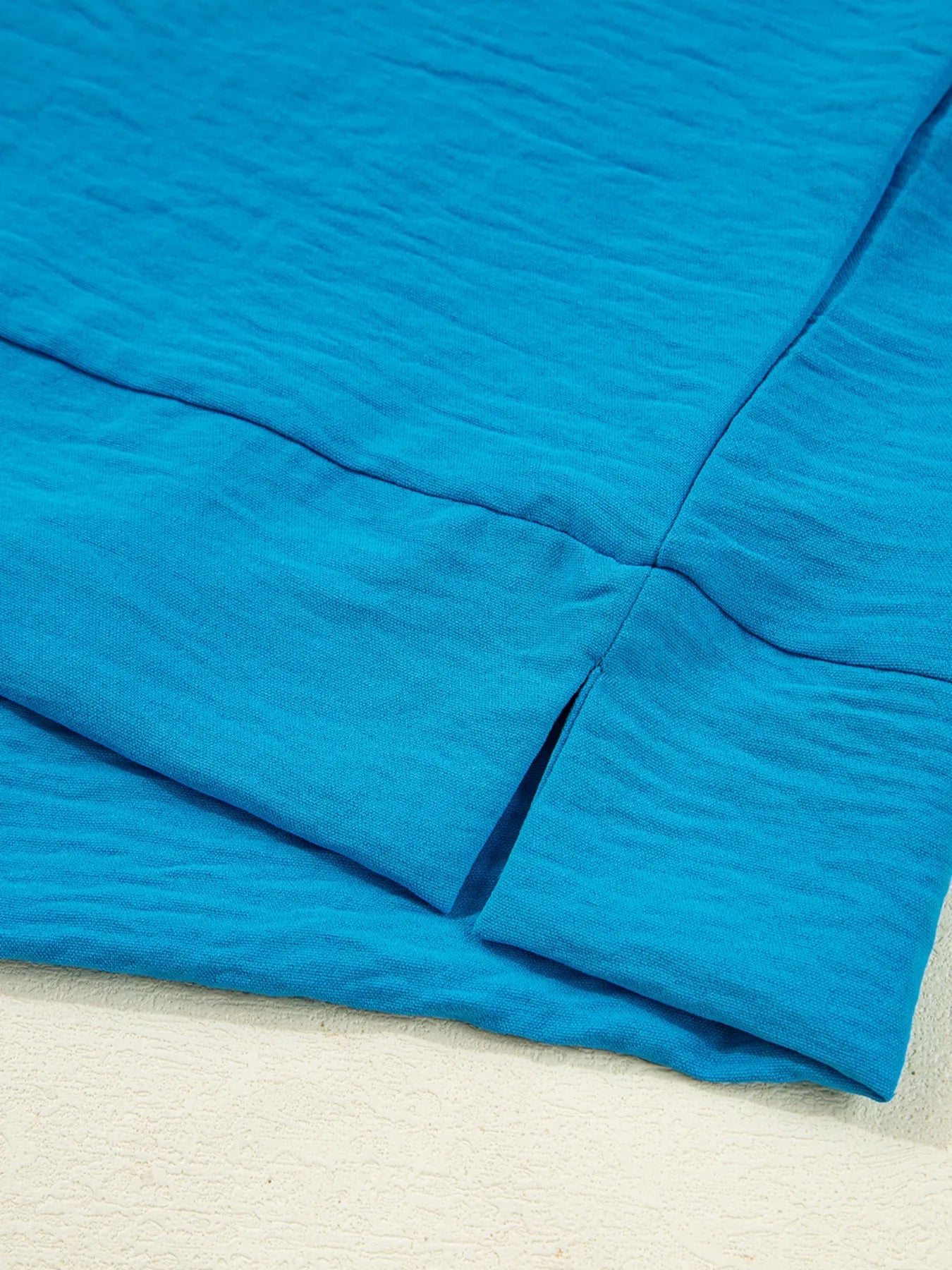 Textured Frill Smocked V-Neck Blouse - Lookzlike