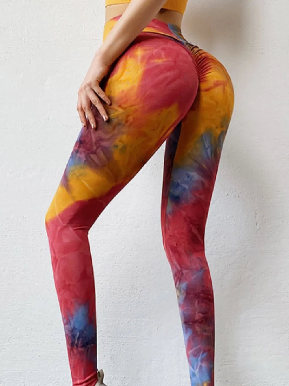Tie-Dye High Waist Active Leggings - Lookzlike