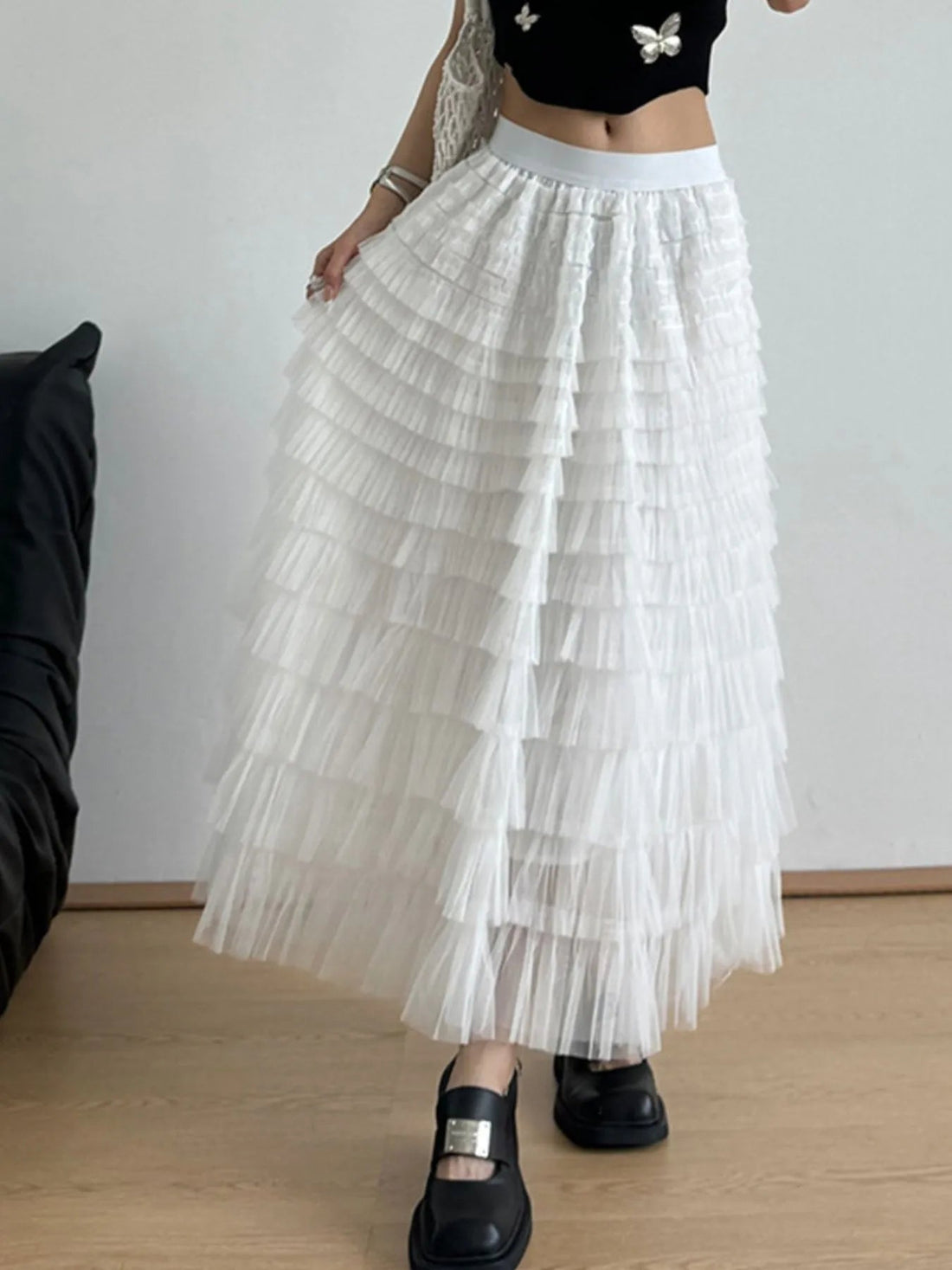 Tiered Tulle Maxi Skirt - Lookzlike