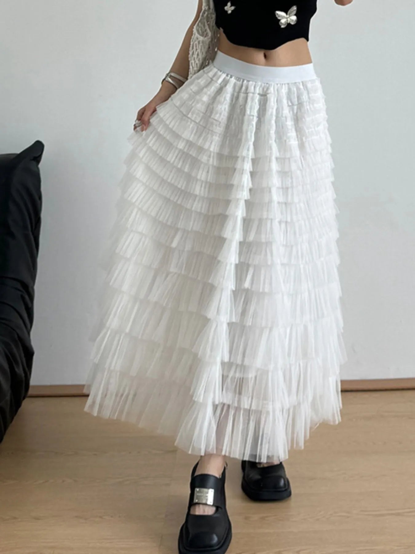 Tiered Tulle Maxi Skirt - Lookzlike