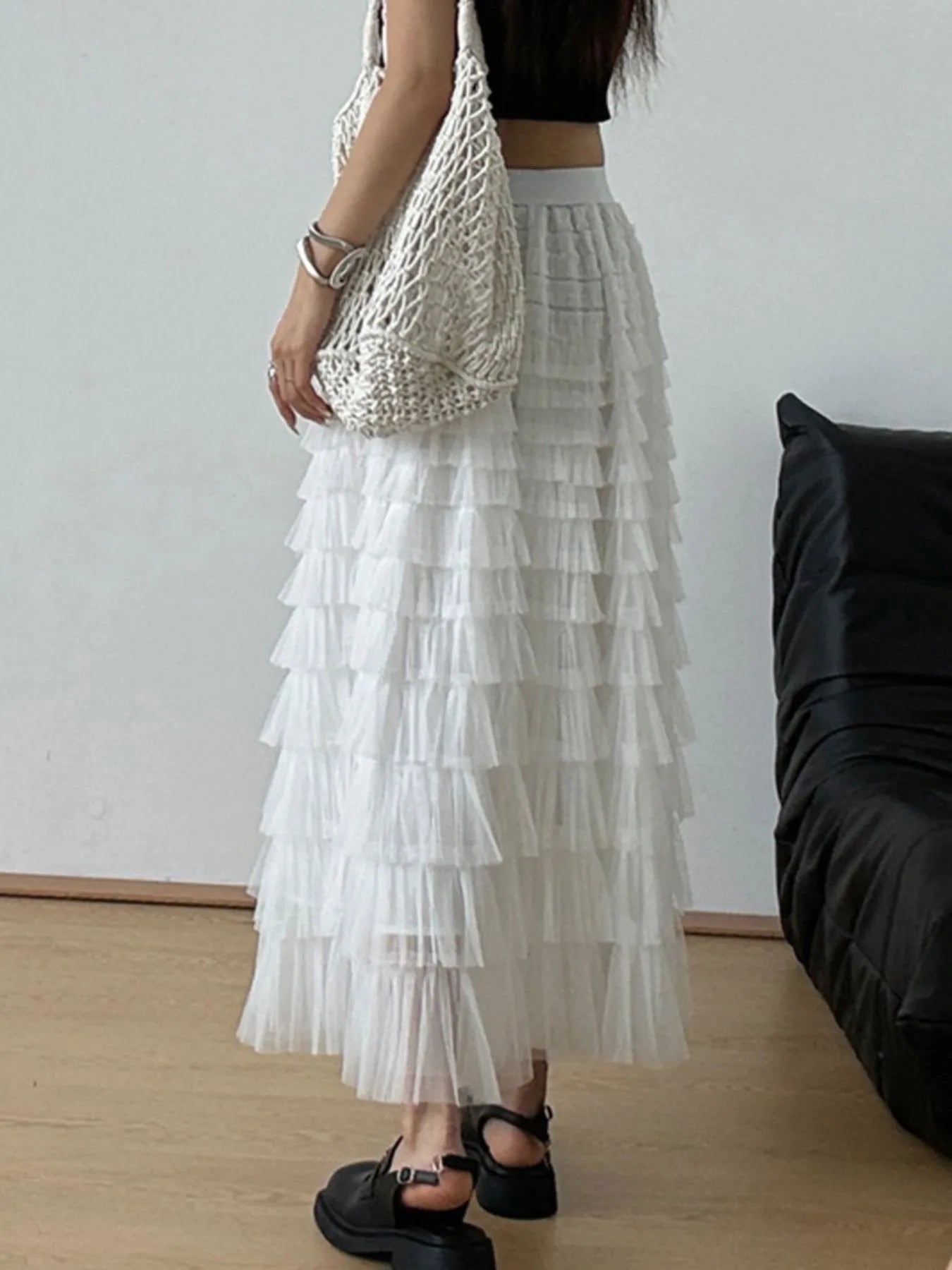 Tiered Tulle Maxi Skirt - Lookzlike