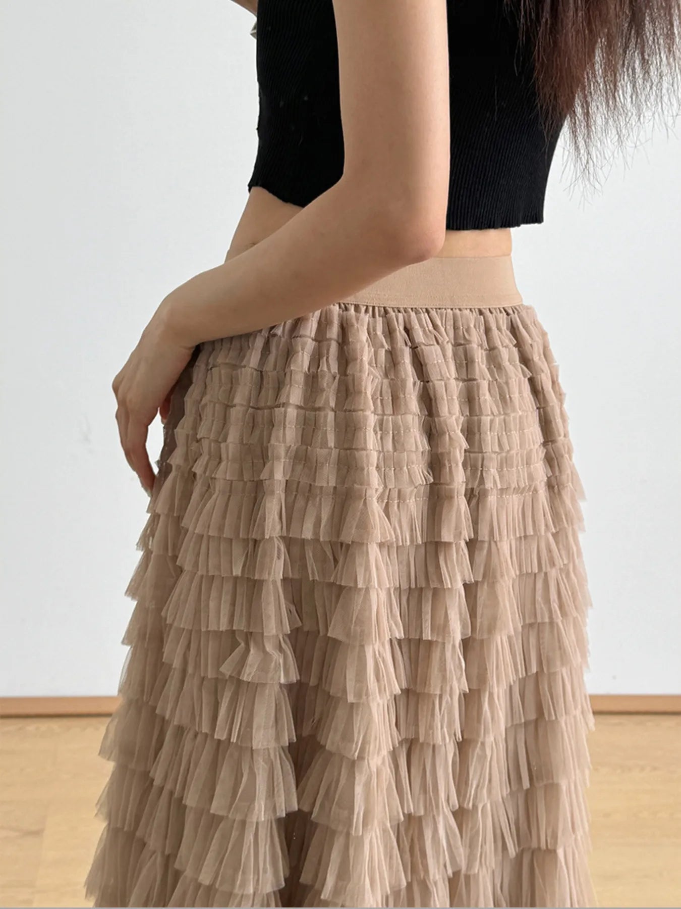 Tiered Tulle Maxi Skirt - Lookzlike