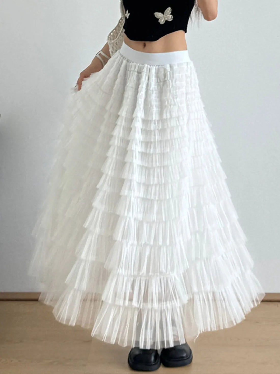 Tiered Tulle Maxi Skirt - Lookzlike
