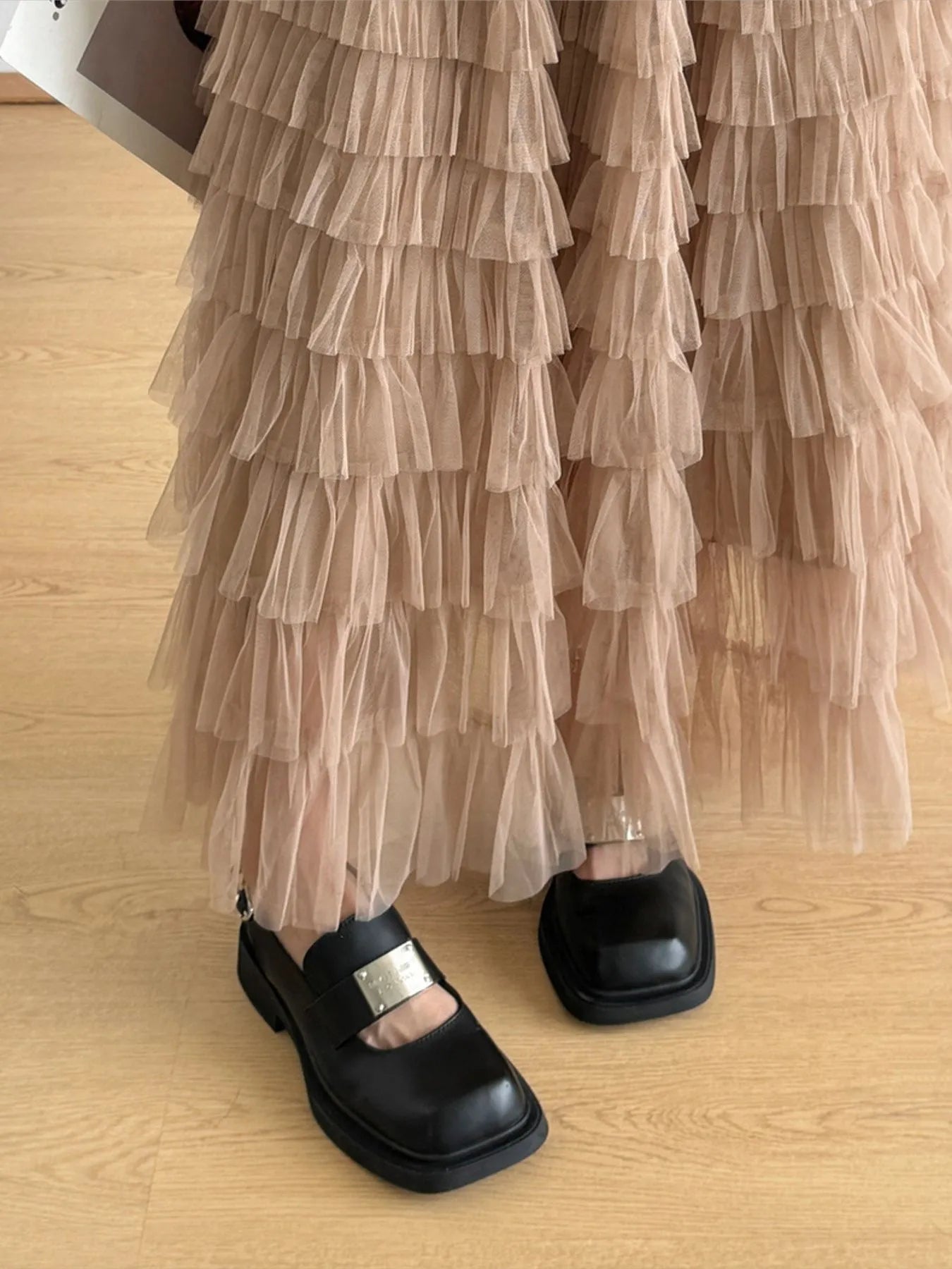 Tiered Tulle Maxi Skirt - Lookzlike
