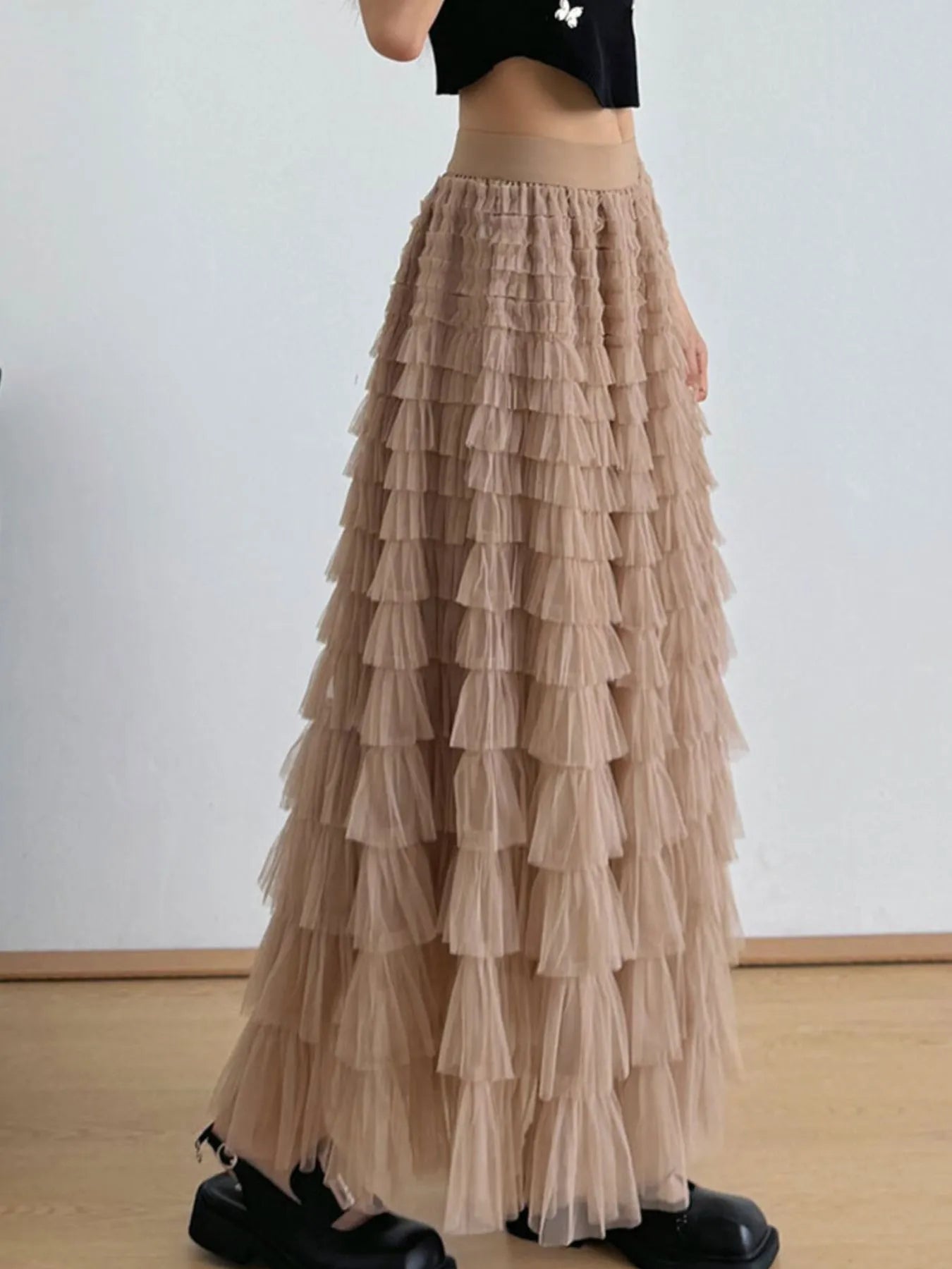 Tiered Tulle Maxi Skirt - Lookzlike
