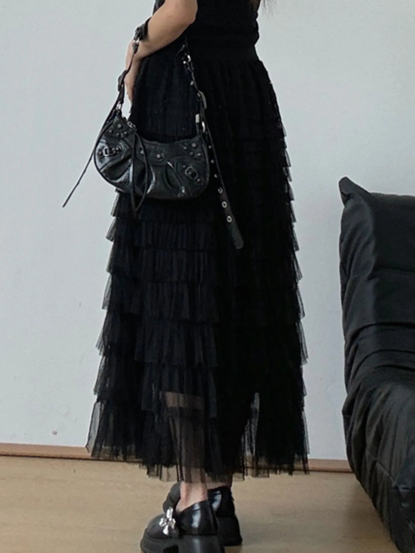 Tiered Tulle Maxi Skirt - Lookzlike