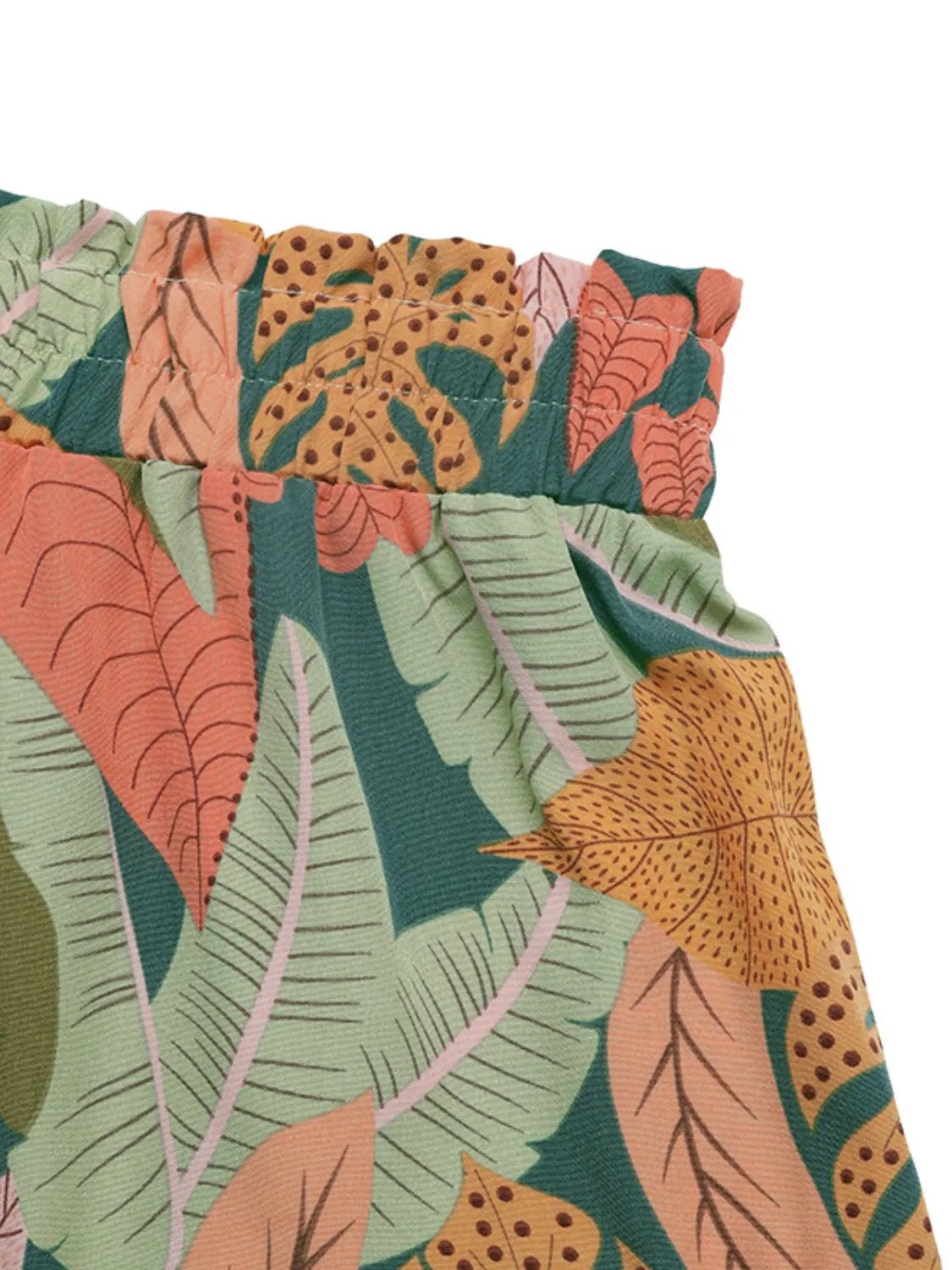 Tropical Print High Waist Shorts - Lookzlike