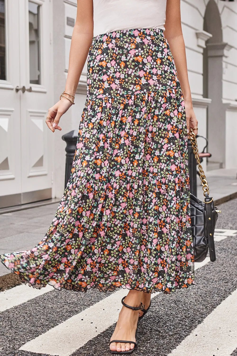 Two Way Wear Printed Skirt - Lookzlike