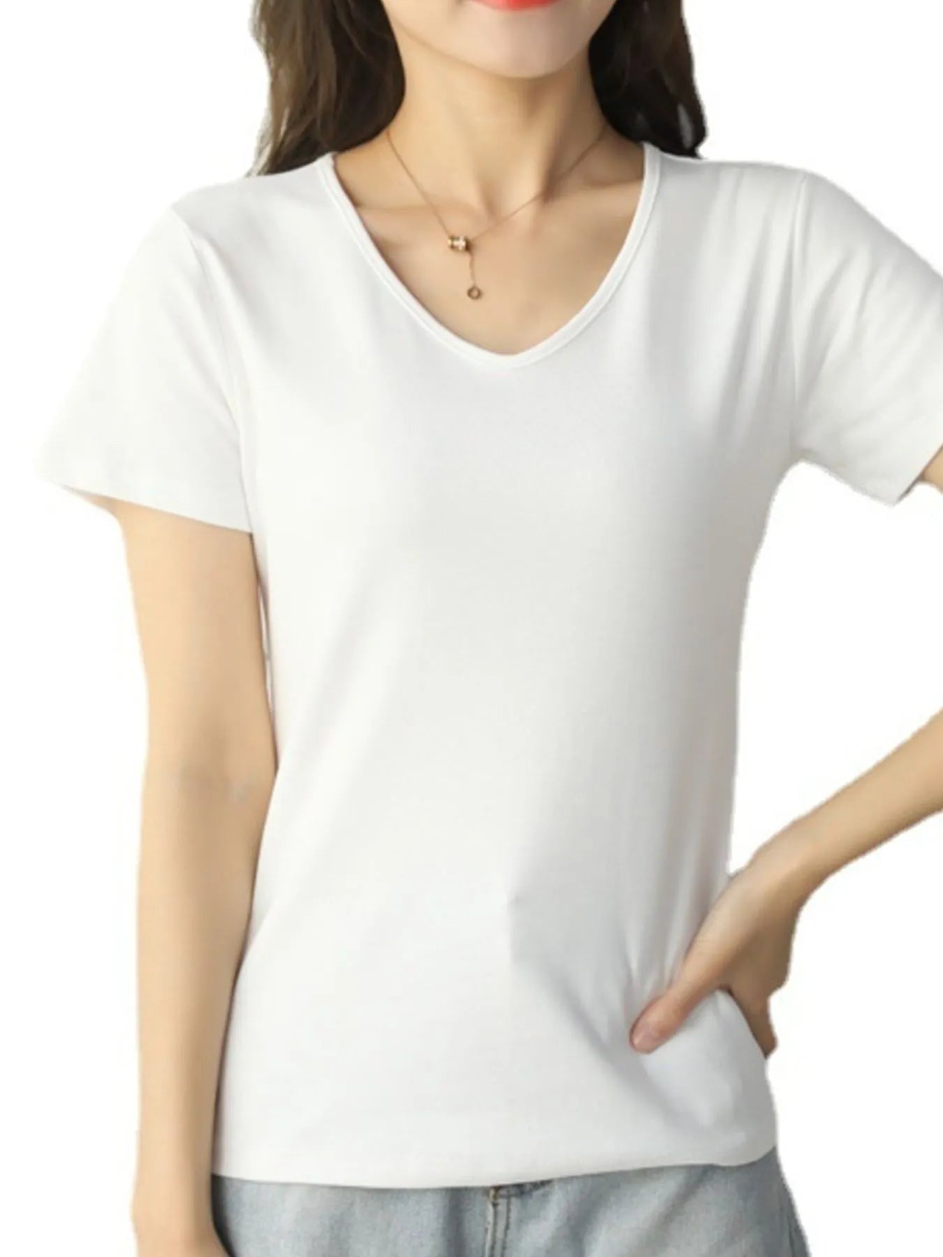 V-Neck Short Sleeve T-Shirt - Lookzlike
