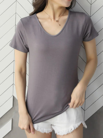 V-Neck Short Sleeve T-Shirt - Lookzlike