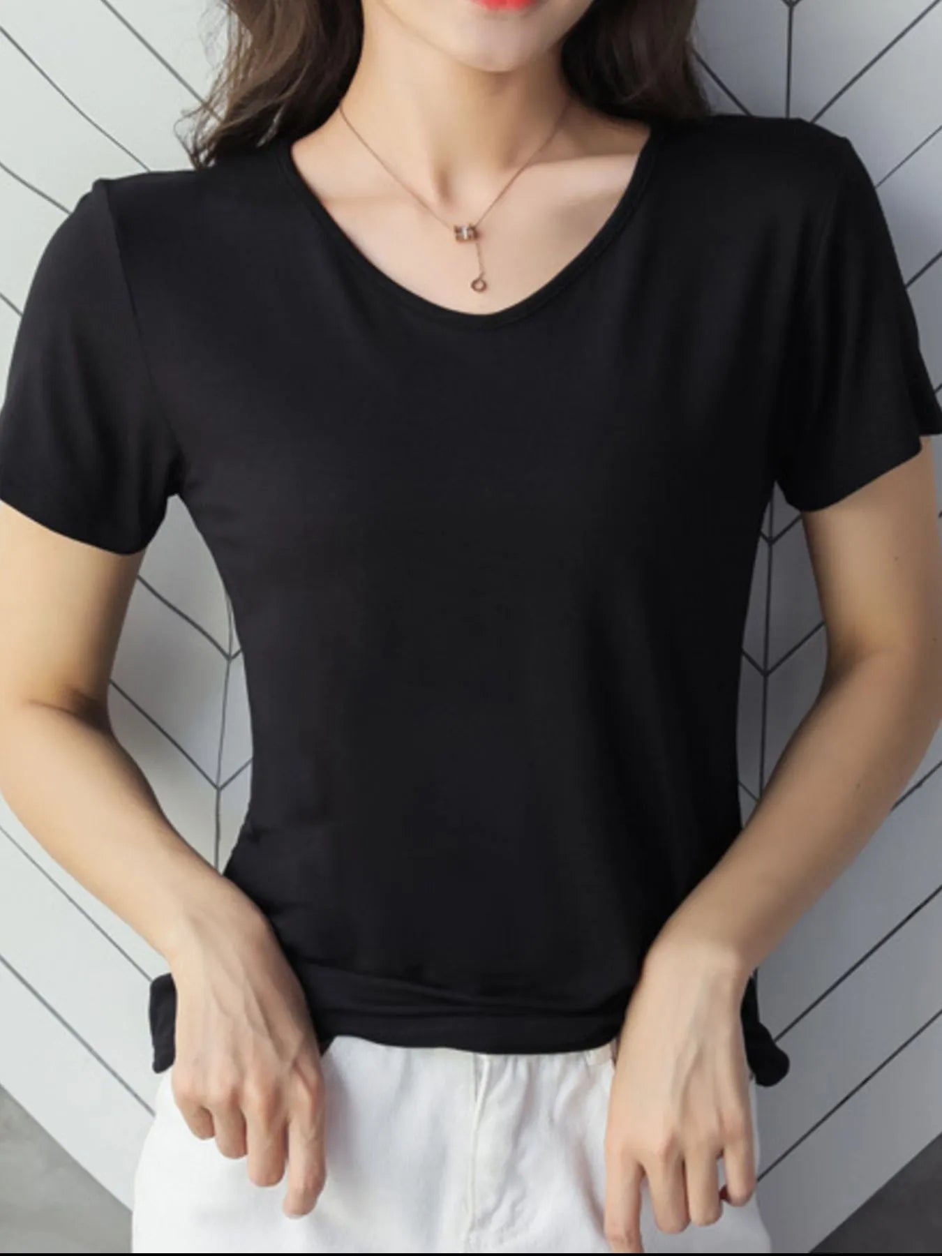 V-Neck Short Sleeve T-Shirt - Lookzlike