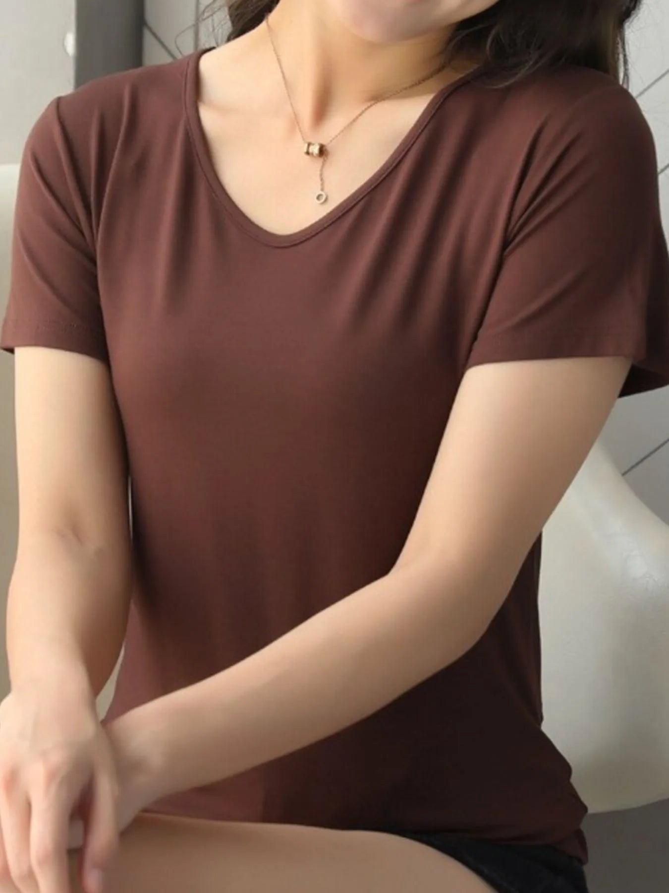 V-Neck Short Sleeve T-Shirt - Lookzlike