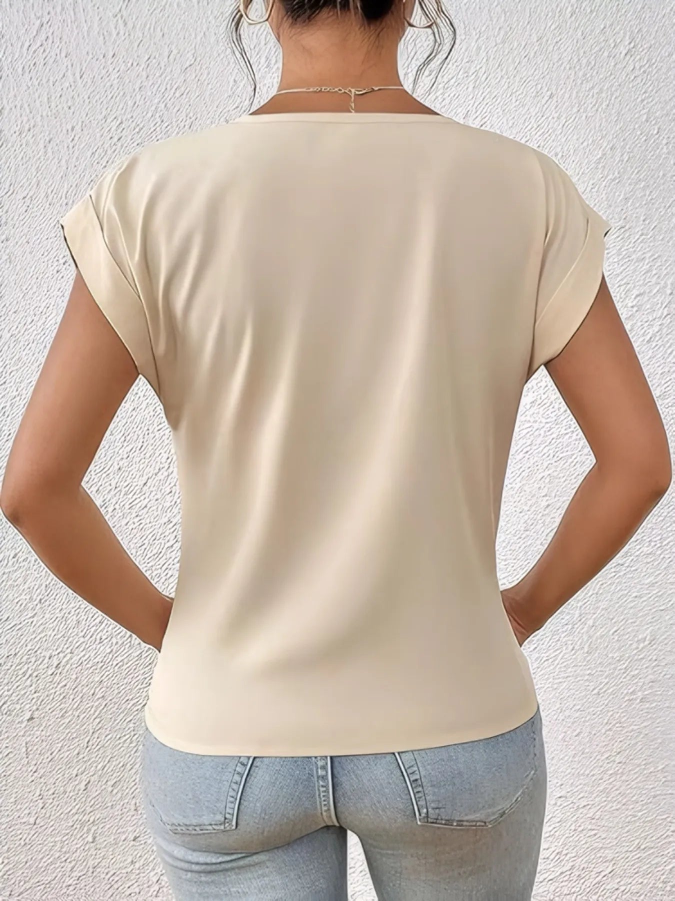 V-Neck Twist Front Top - Lookzlike