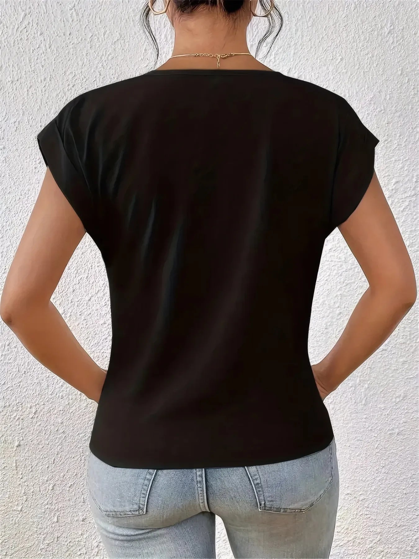 V-Neck Twist Front Top - Lookzlike