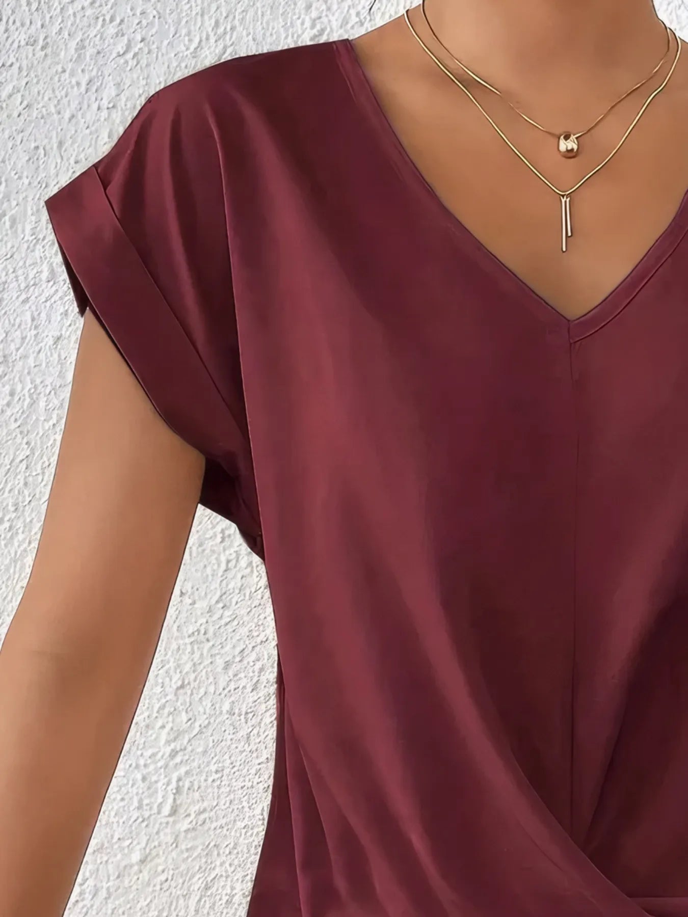 V-Neck Twist Front Top - Lookzlike