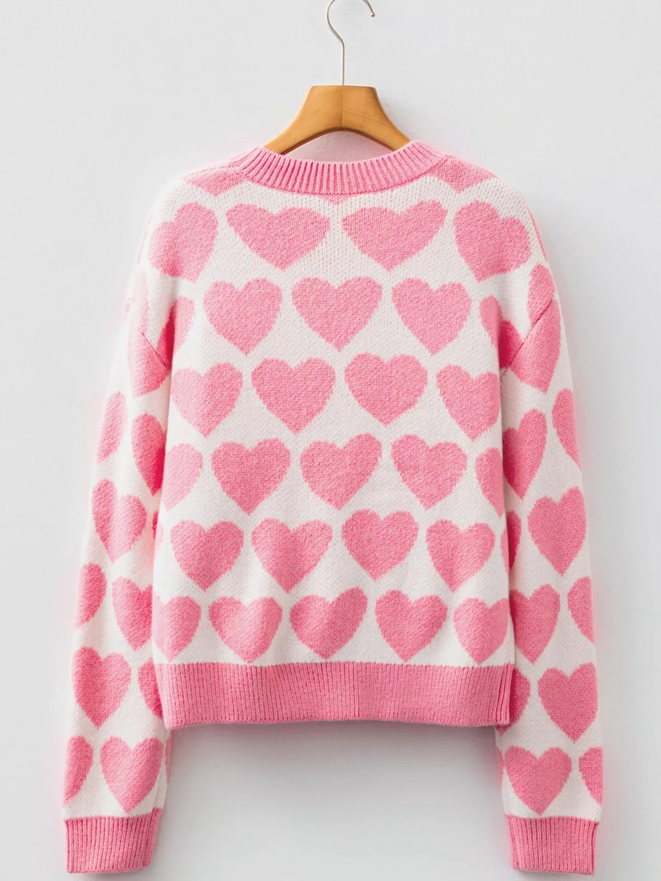 Valentine Heart Round Neck Sweater designed for comfort and style at Lookzlike