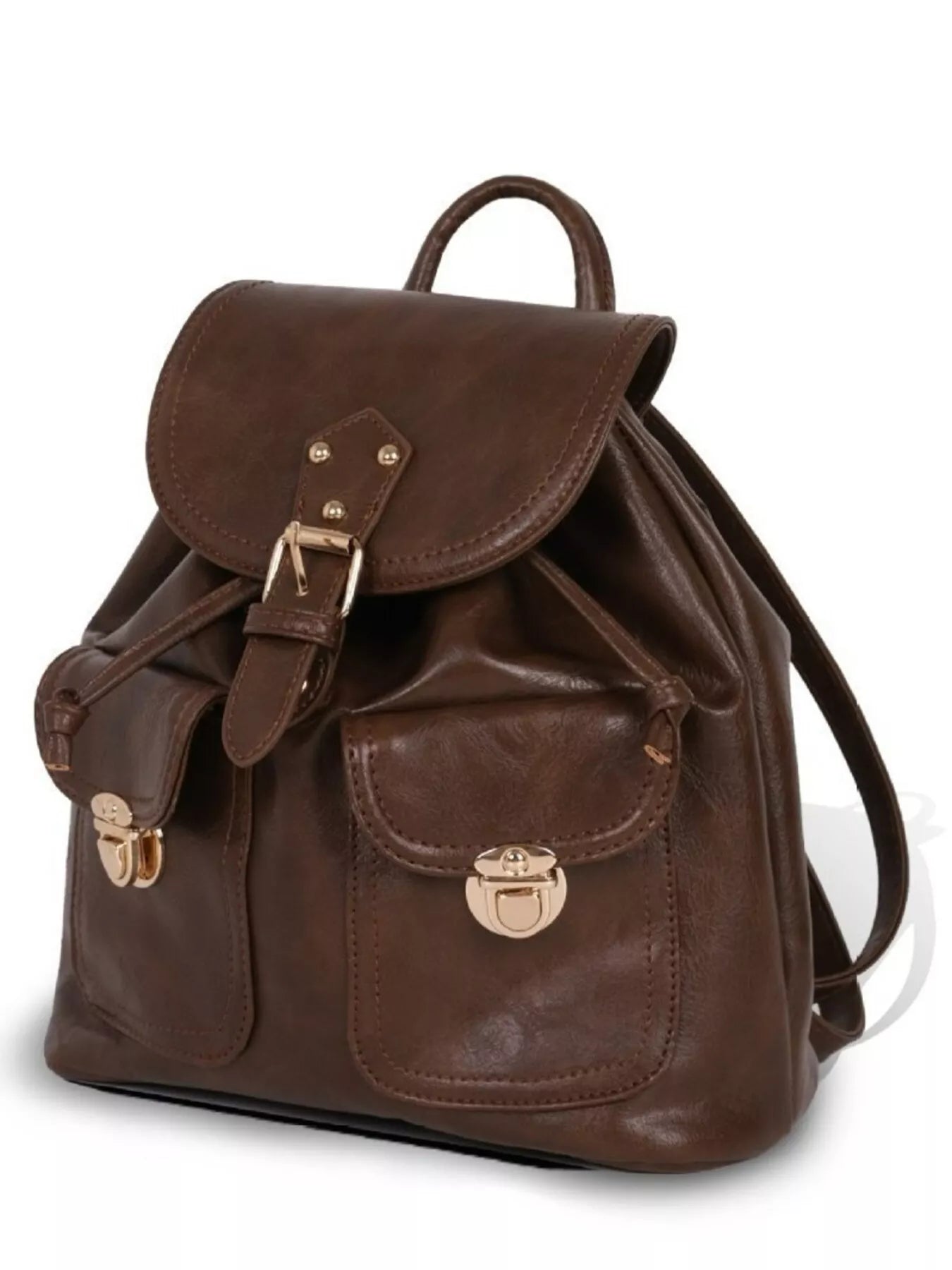 Vintage Style Buckle Backpack Bag designed for comfort and style at Lookzlike