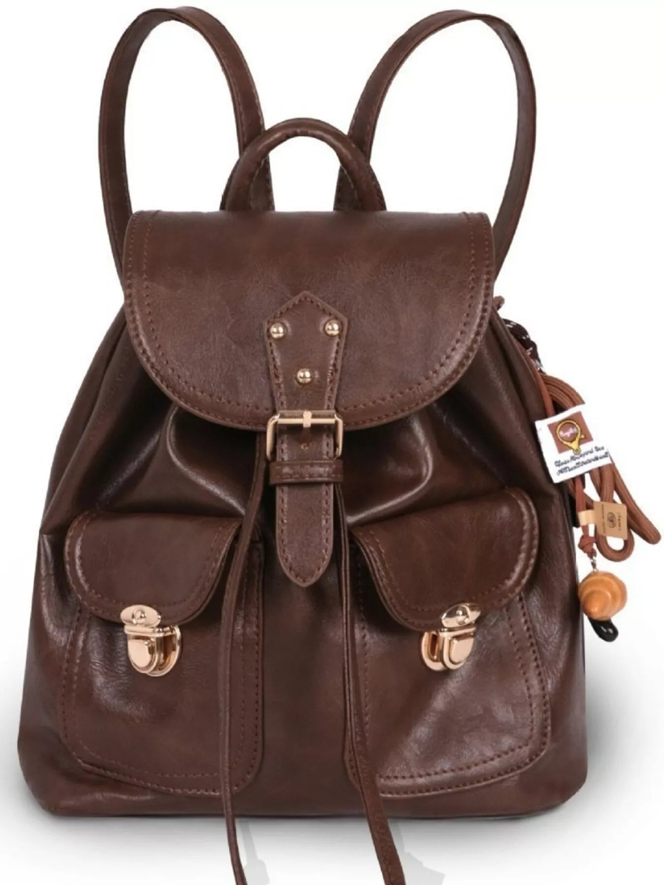 Vintage Style Buckle Backpack Bag designed for comfort and style at Lookzlike