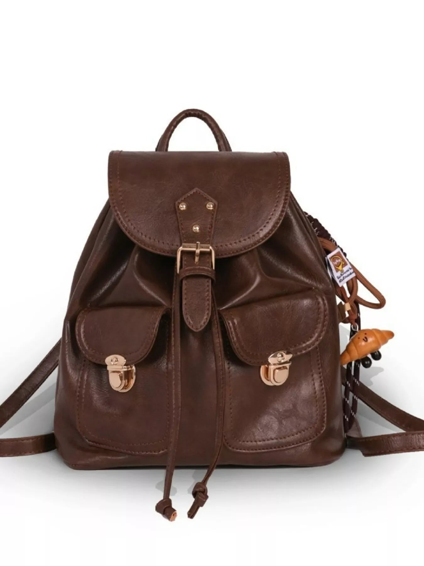 Vintage Style Buckle Backpack Bag designed for comfort and style at Lookzlike