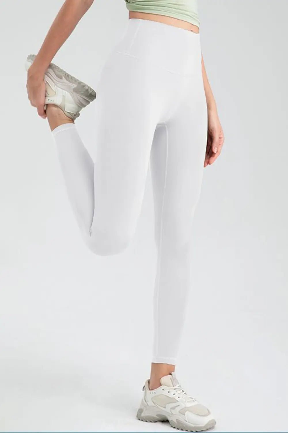 Wide Waistband High Waist Sport Leggings - Lookzlike