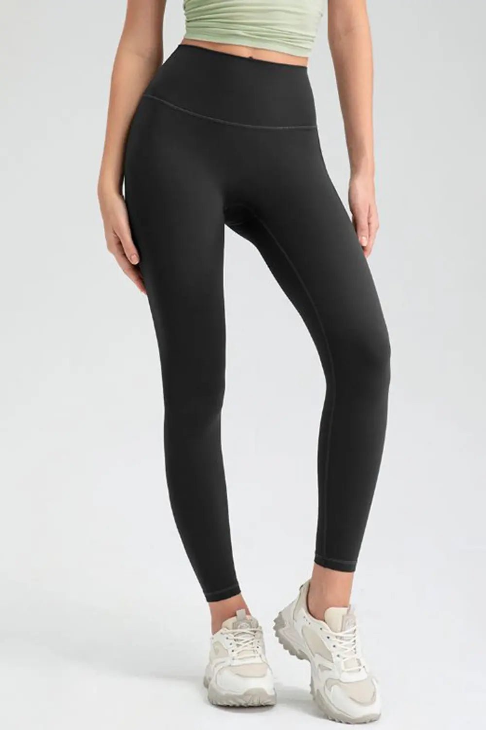 Wide Waistband High Waist Sport Leggings - Lookzlike