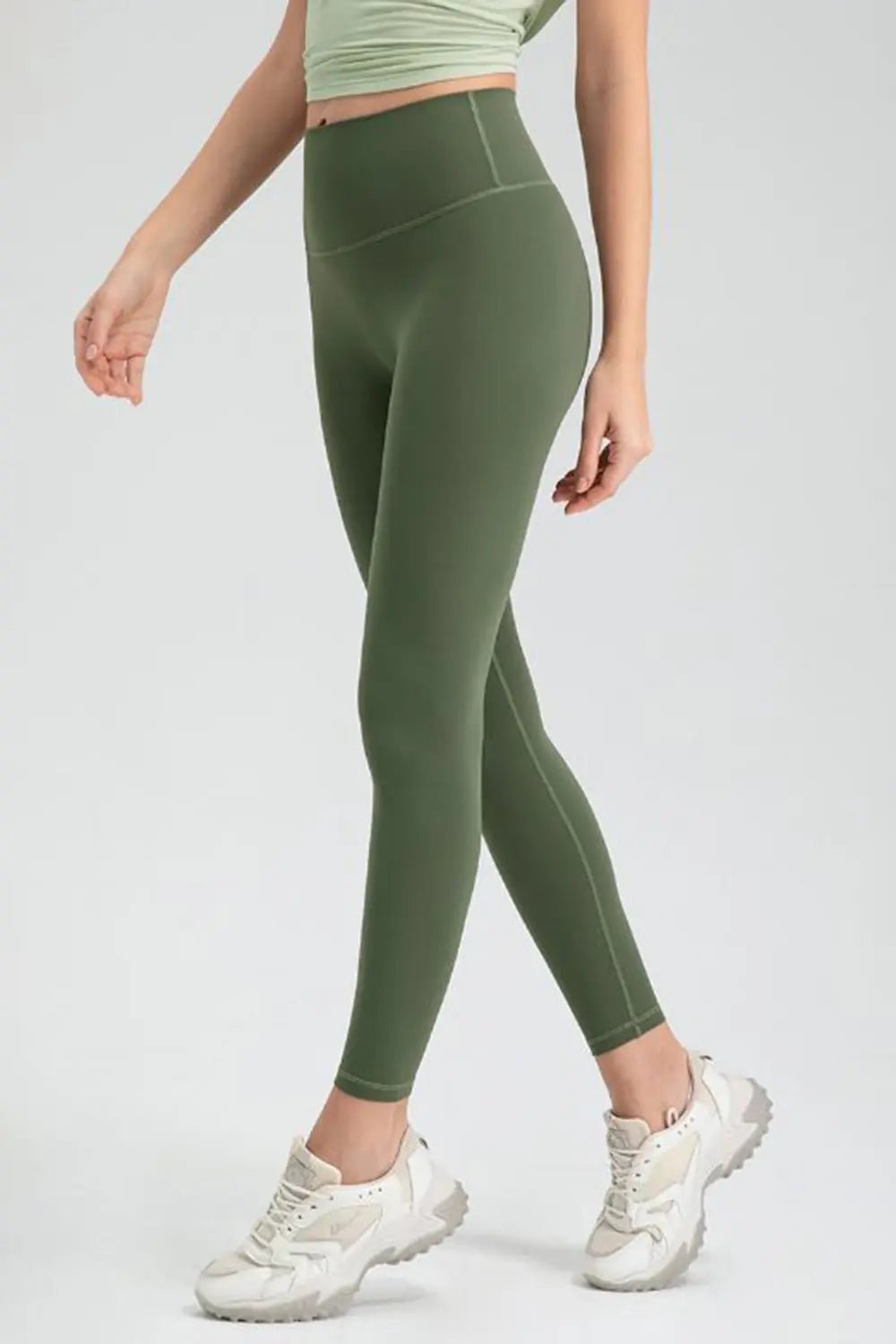Wide Waistband High Waist Sport Leggings - Lookzlike