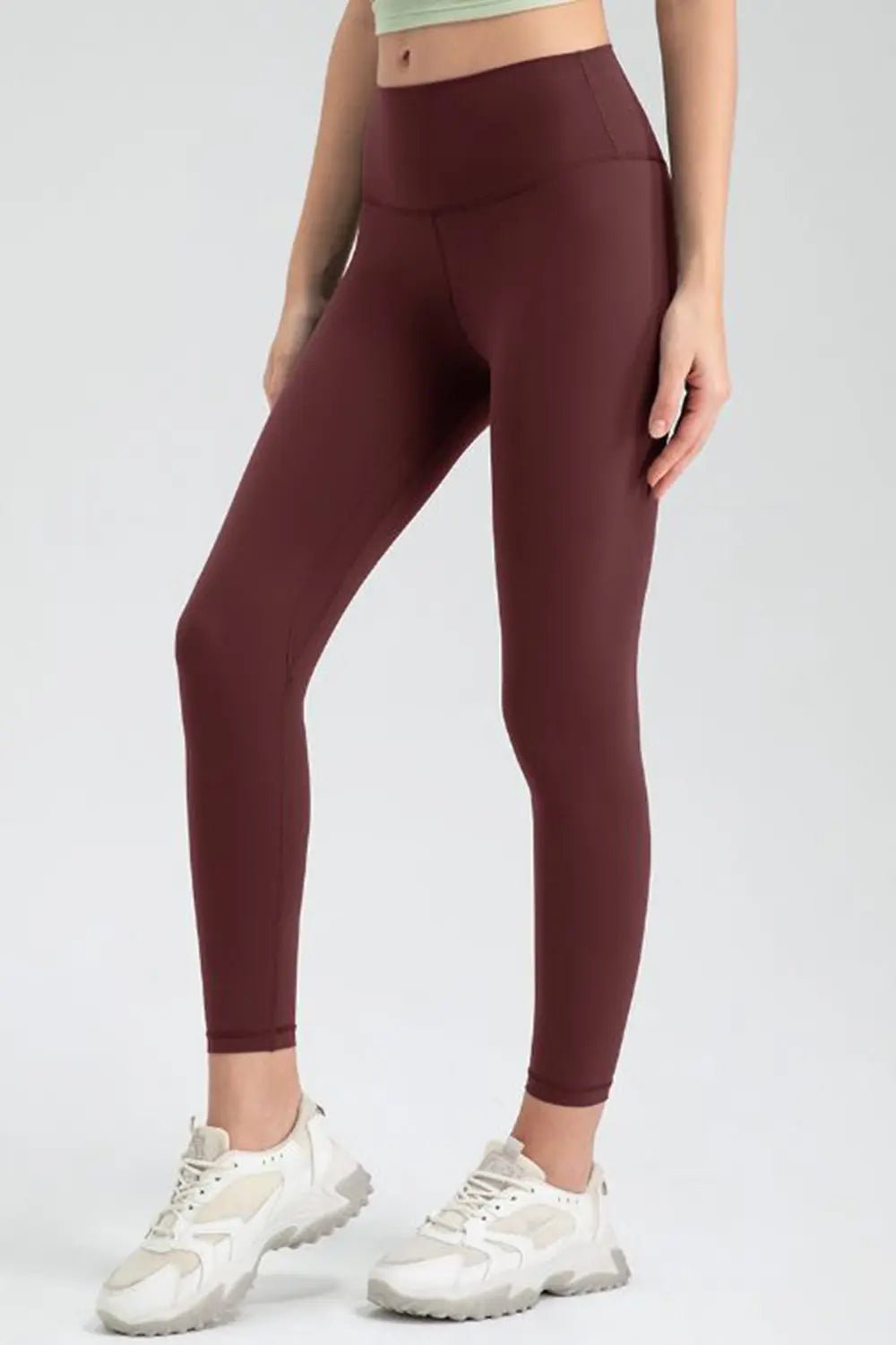 Wide Waistband Slim Fit Active Leggings - Lookzlike