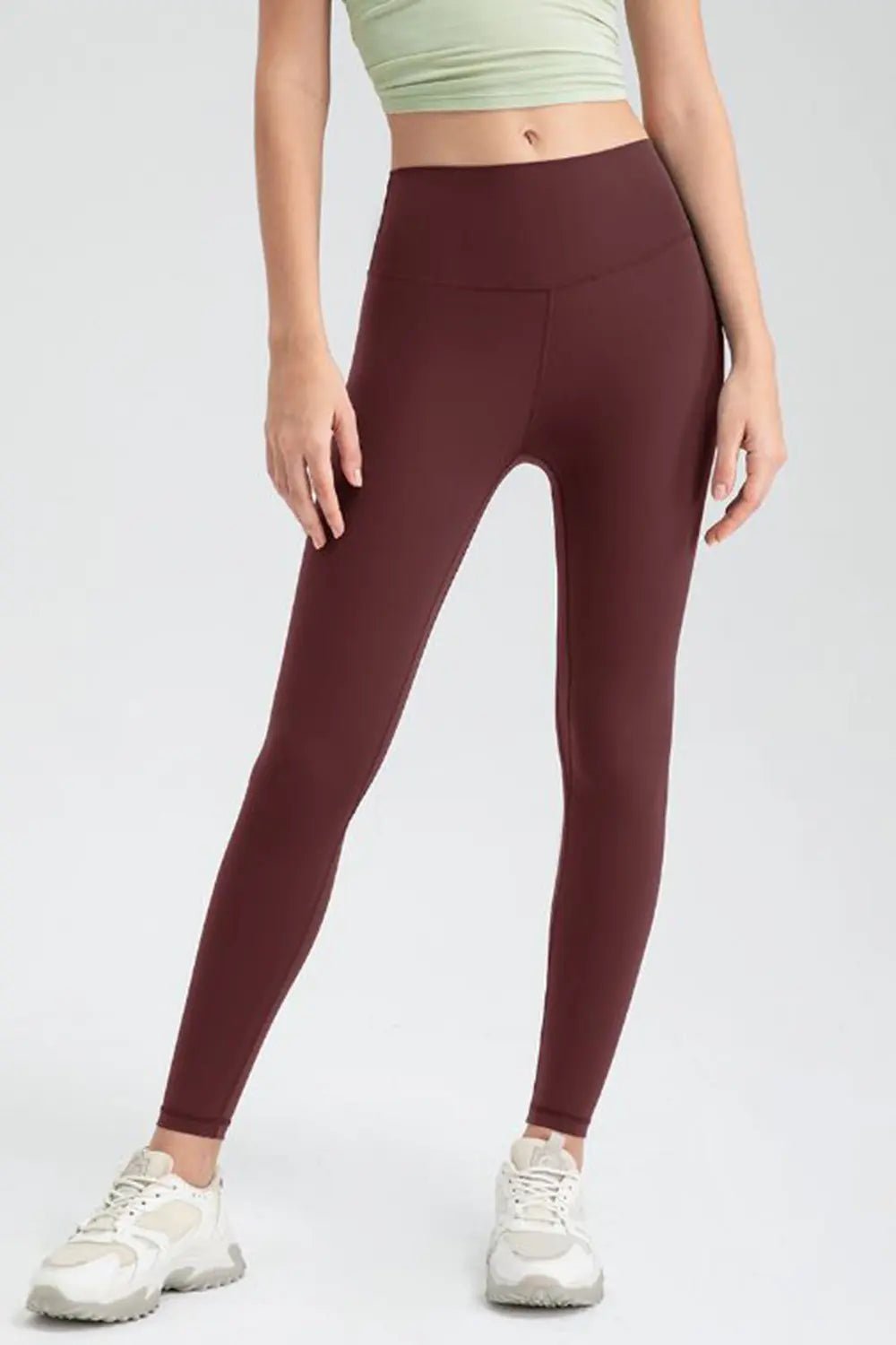 Wide Waistband Slim Fit Active Leggings - Lookzlike