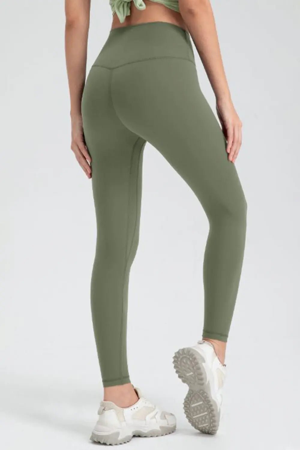 Wide Waistband Slim Fit Active Leggings - Lookzlike