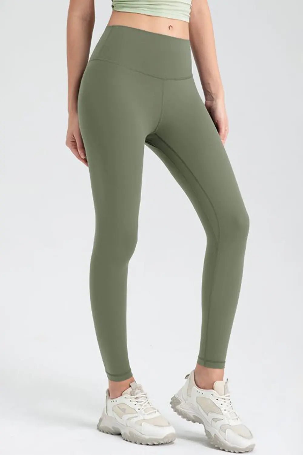 Wide Waistband Slim Fit Active Leggings - Lookzlike