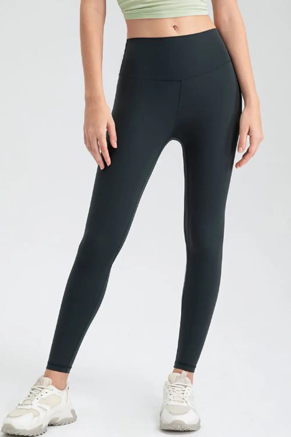 Wide Waistband Slim Fit Active Leggings - Lookzlike