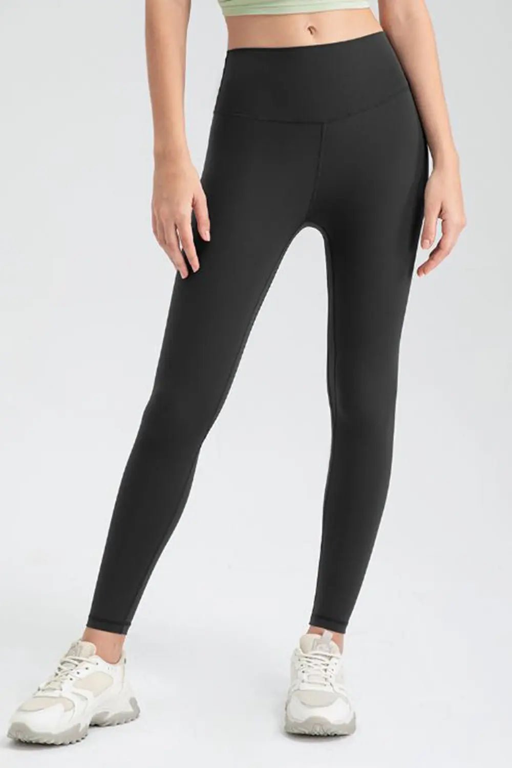 Wide Waistband Slim Fit Active Leggings - Lookzlike