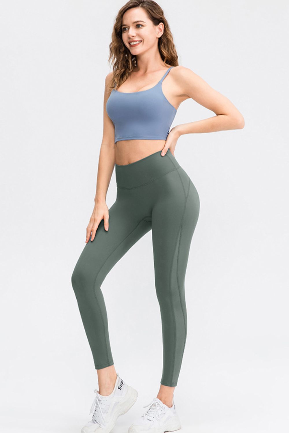 Wide Waistband Slim Fit Long Sports Pants - Lookzlike