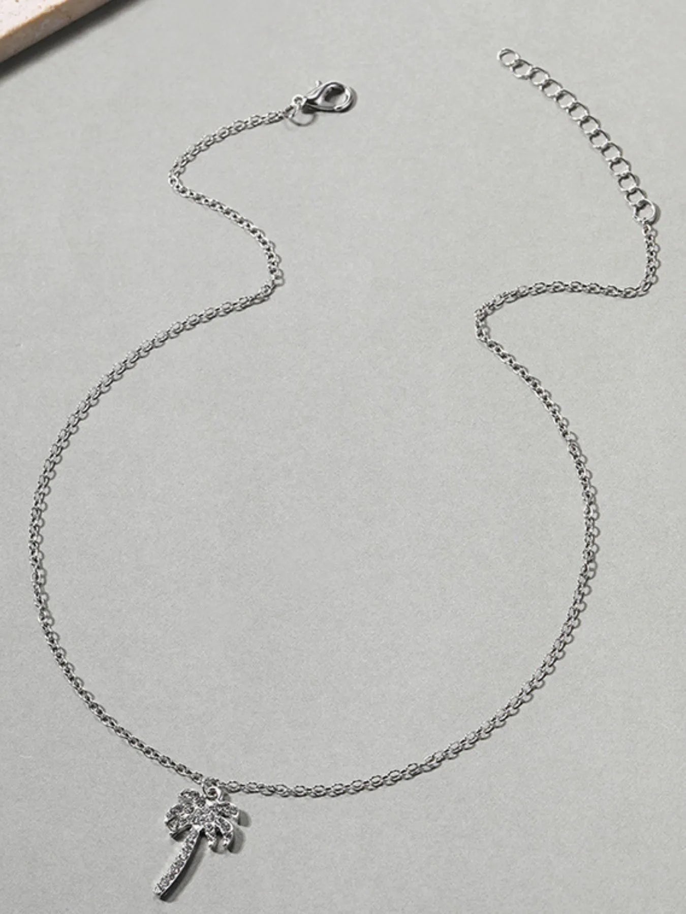 Zircon Palm Tree Pendant Necklace - Lookzlike